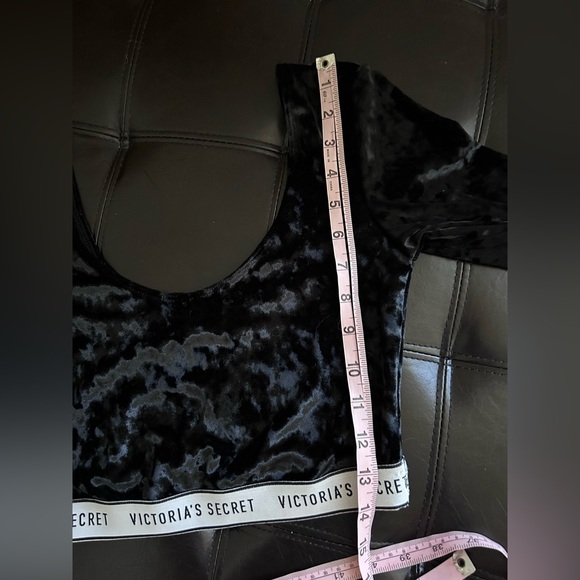 Bundle of 3 Victoria’s Secret Velvet Low Scoop Back Cropped top w/ Logo Waist - Picture 13 of 17